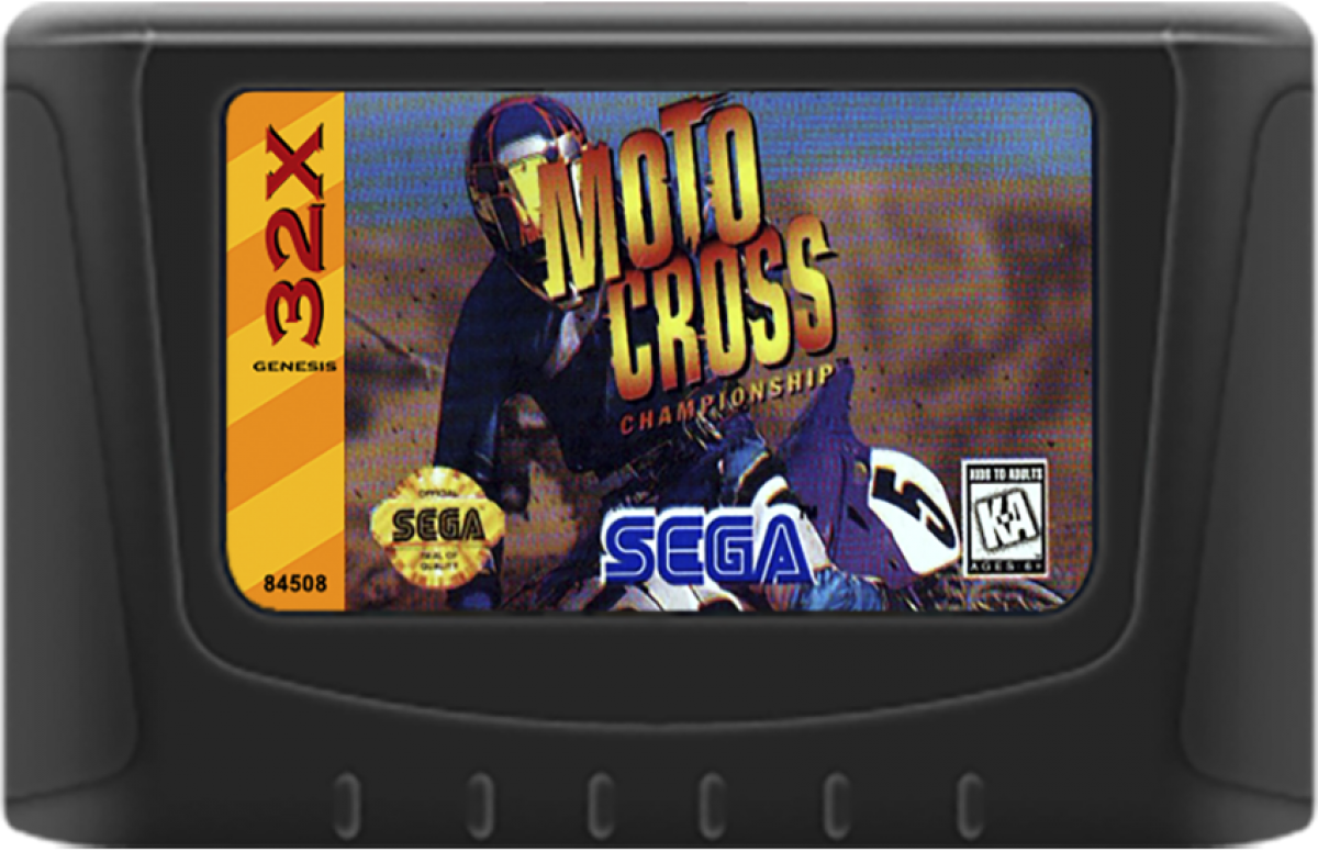Motocross Championship Sega 32X retro video game racing cartridge (1995)