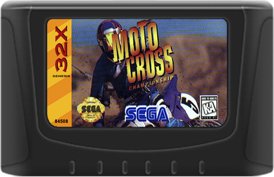 Motocross Championship Sega 32X retro video game racing cartridge (1995)