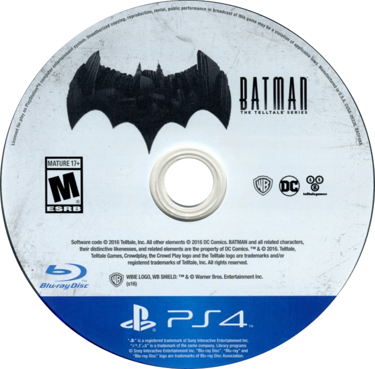 Batman The Telltale Series for PlayStation 4 episodic narrative adventure video game featuring choice driven storytelling cinematic presentation iconic DC characters and immersive dark knight experience disc