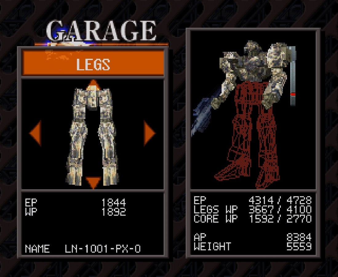 Armored Core PS1 PlayStation 1 mech combat action simulation game customizable robots sci fi battles mission based gameplay retro video game gameplay