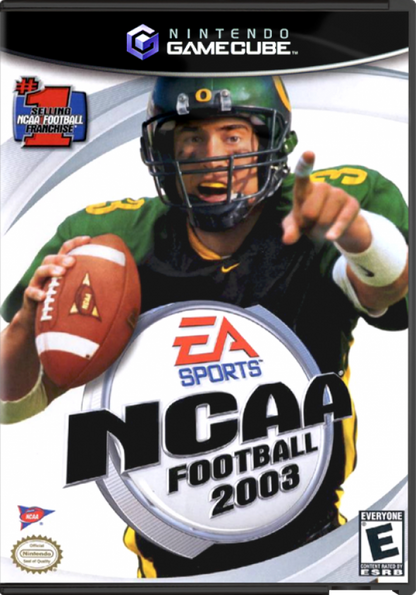 NCAA Football 2003 cover art for Nintendo GameCube (GC) college football sports video game