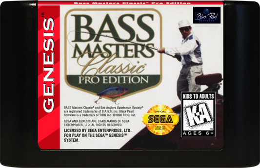 Bass Masters Classic: Pro Edition cartridge for Sega Genesis (GEN) video game