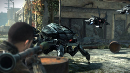 Terminator Salvation for PlayStation 3 (PS3) at Gamers INC, featuring an intense third-person cover-based shooter set in the post-apocalyptic Future War where you play as John Connor leading the Resistance against the relentless machines of Skynet gameplay screenshot