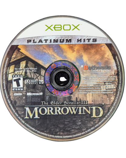 The Elder Scrolls III Morrowind Platinum Hits Xbox open-world fantasy role-playing game RPG disc