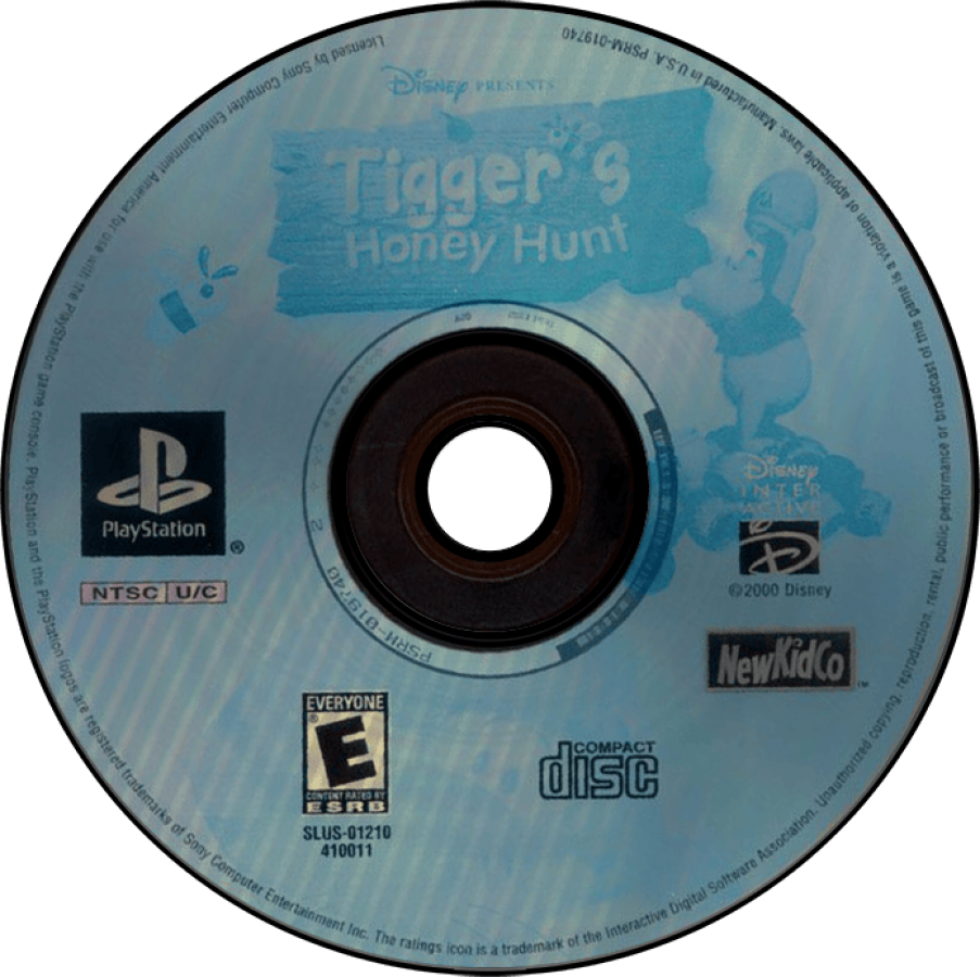 Disney’s Tigger’s Honey Hunt retro platform adventure game for PlayStation 1 (PS1) disc