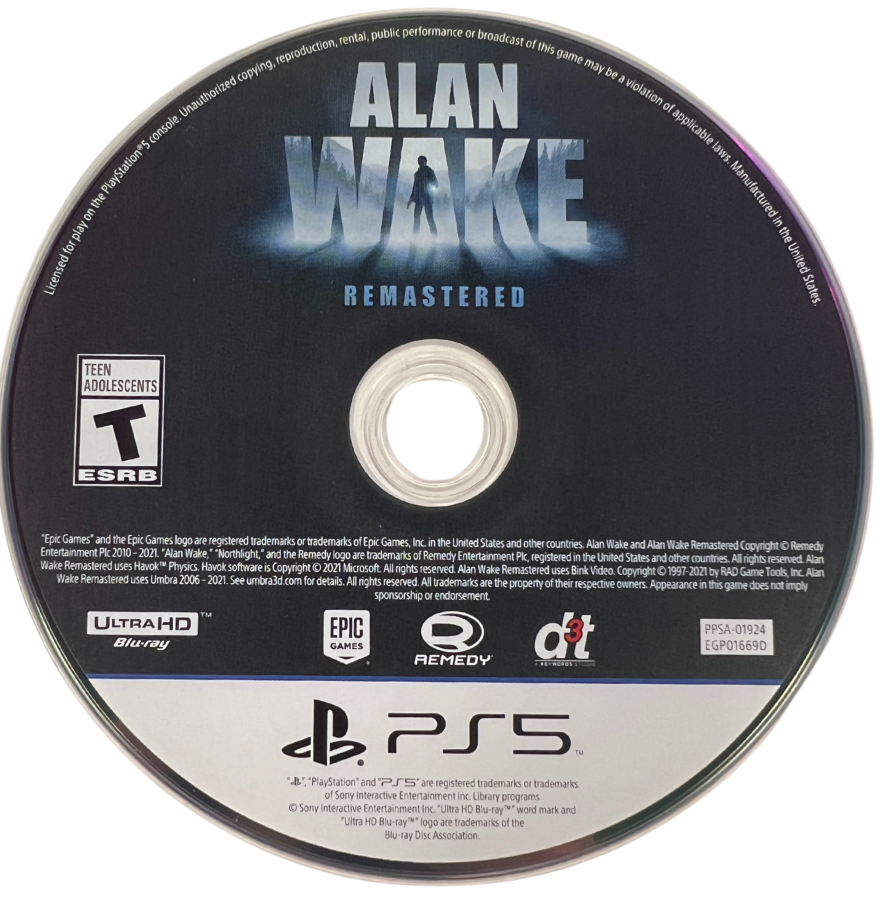 Alan Wake: Remastered – PlayStation 5 (PS5) disc for action thriller video game