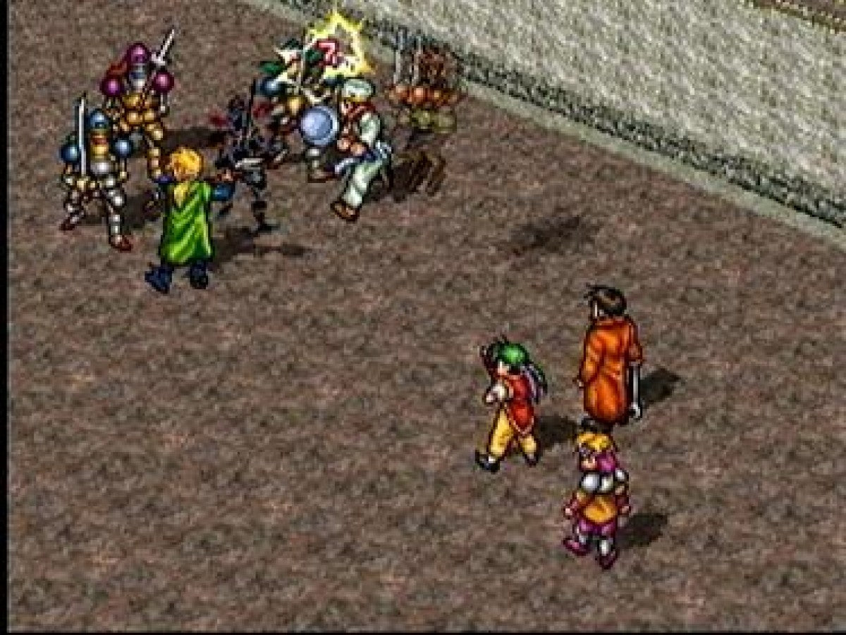 Suikoden gameplay for PlayStation 1 (PS1) role-playing video game