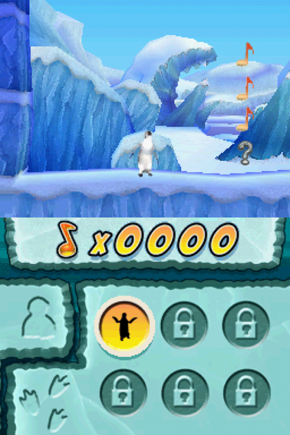 Happy Feet Two gameplay for Nintendo DS (DS) musical rhythm adventure video game