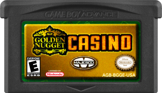 Golden Nugget Casino cartridge art for Game Boy Advance (GBA) video game