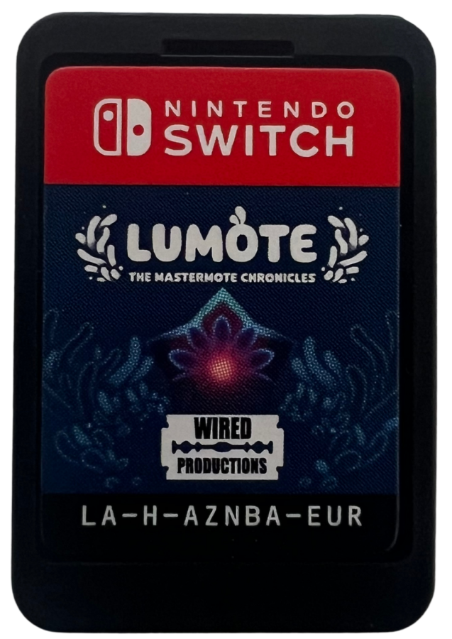Lumote The Mastermote Chronicles PAL Import Nintendo Switch video game Lumote puzzle platform adventure exploration colorful indie gameplay environmental puzzles console title Nintendo Switch release cartridge