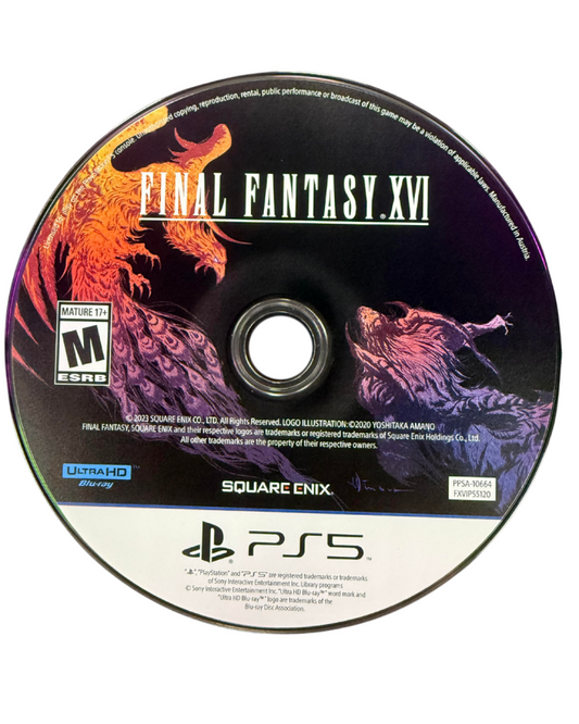 Final Fantasy XVI Deluxe Edition for PlayStation 5 action RPG featuring epic fantasy storyline real time combat Eikon battles and bonus collectible content disc