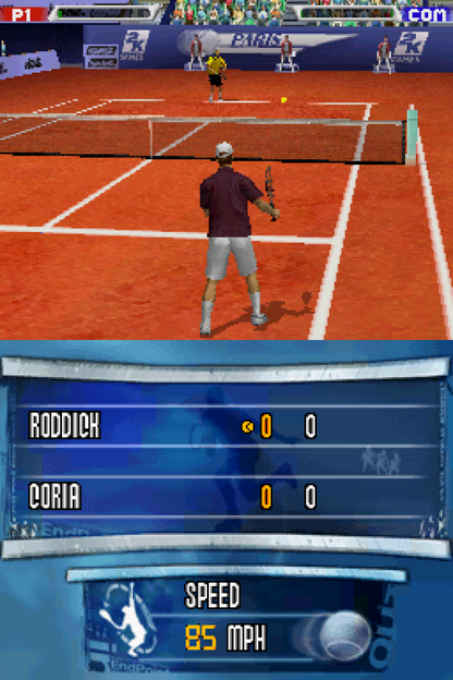 Top Spin 2 gameplay for Nintendo DS (DS) tennis sports video game