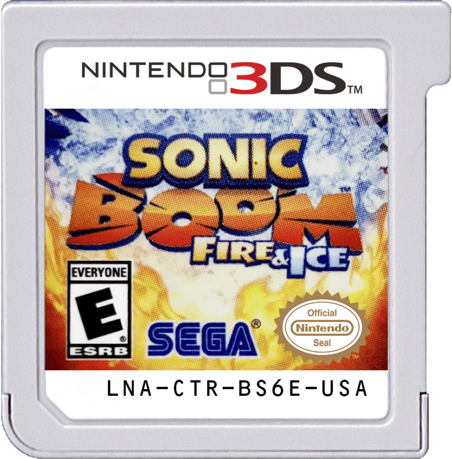 Sonic Boom Fire and Ice Nintendo 3DS for retro video game enthusiasts featuring action platforming gameplay fast paced Sonic adventures elemental powers character switching mechanics colorful world exploration puzzle solving challenges and collectible gaming appeal cartridge