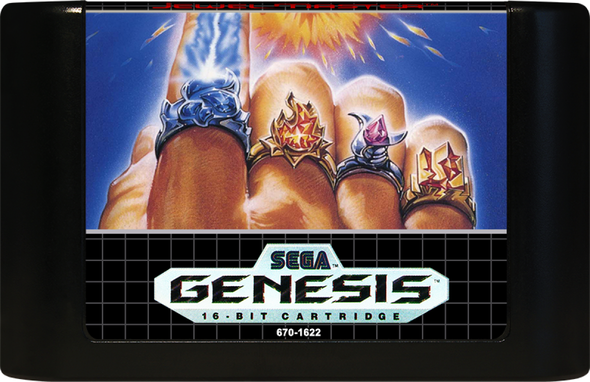 Jewel Master Sega Genesis GEN for retro video game enthusiasts featuring action platforming gameplay fantasy adventure magical ring powers elemental abilities challenging stages mythological enemies classic 16 bit action and collectible gaming appeal cartrdige