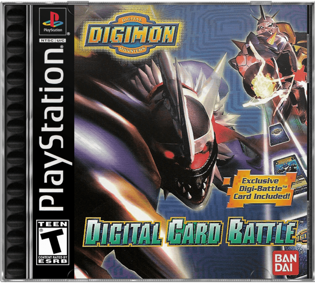Digimon: Digital Card Battle cover art for PlayStation 1 (PS1) video game