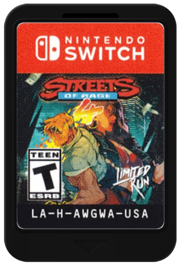Streets of Rage 4 cartridge for Nintendo Switch NS fighting video game 