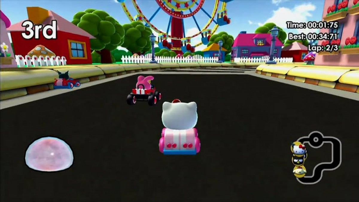 Hello Kitty Kruisers Nintendo Switch Game featuring racing gameplay with sanrio characters cover art gameplay