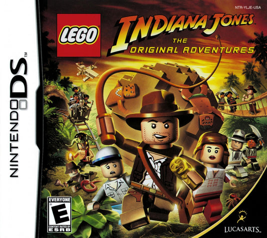 LEGO Indiana Jones: The Original Adventures for Nintendo DS with puzzle-solving action and classic movie-themed levels front cover