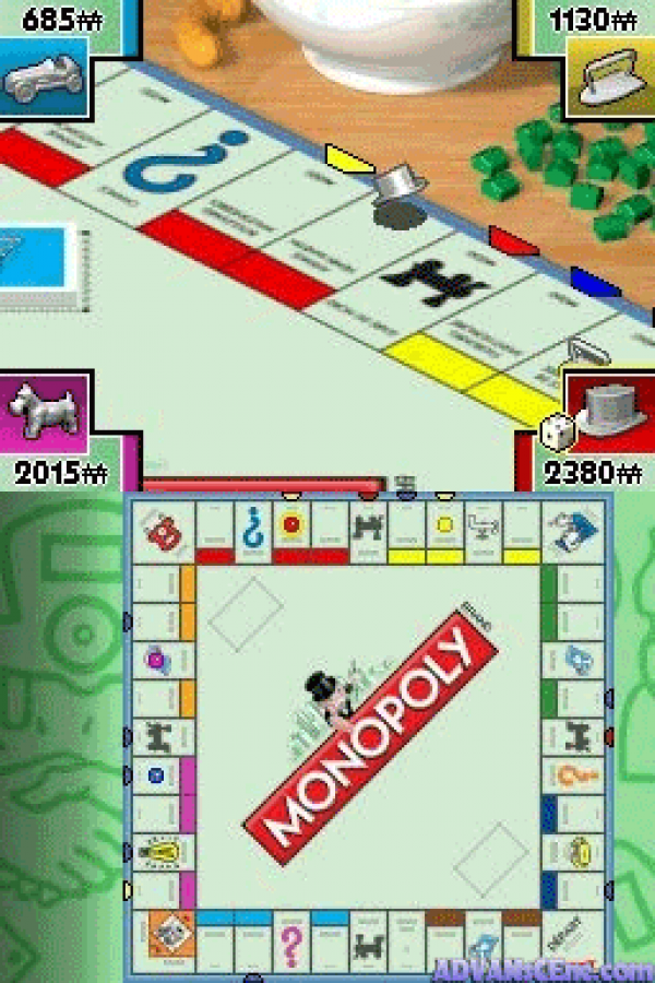 Monopoly gameplay for Nintendo DS (DS) classic board game video game