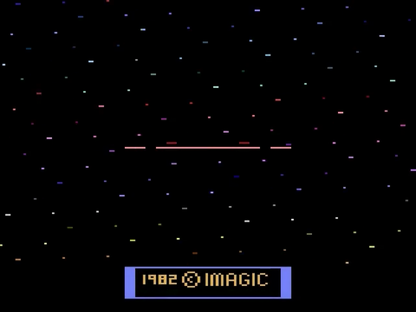 Cosmic Ark retro Atari 2600 video game featuring space shooter gameplay, alien combat missions, sci fi arcade action and classic Atari entertainment - title screen