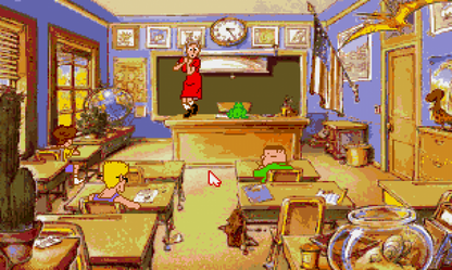 The Adventures of Willy Beamish Sega CD for retro video game enthusiasts featuring point and click adventure gameplay animated cartoon storytelling interactive puzzle solving humorous characters branching events classic graphic adventure design and collectible gaming appeal gameplay  