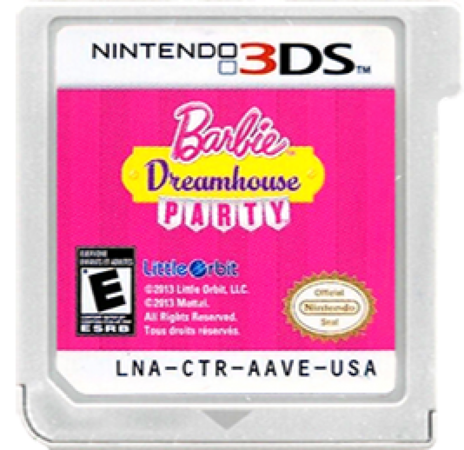 Barbie: Dreamhouse Party cartridge for Nintendo 3DS (3DS) adventure simulation video game