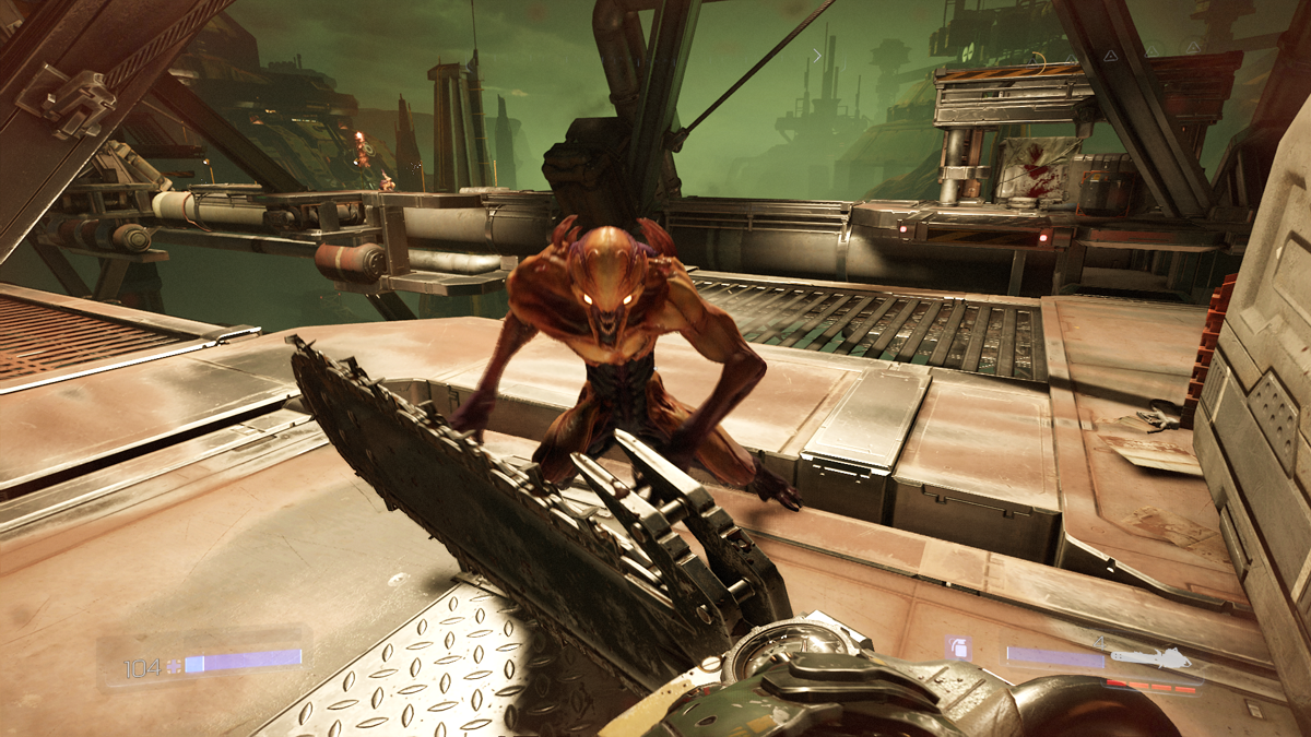 Doom – Xbox One (XONE) gameplay for fast-paced first-person shooter reboot set on Mars with brutal demon-slaying action