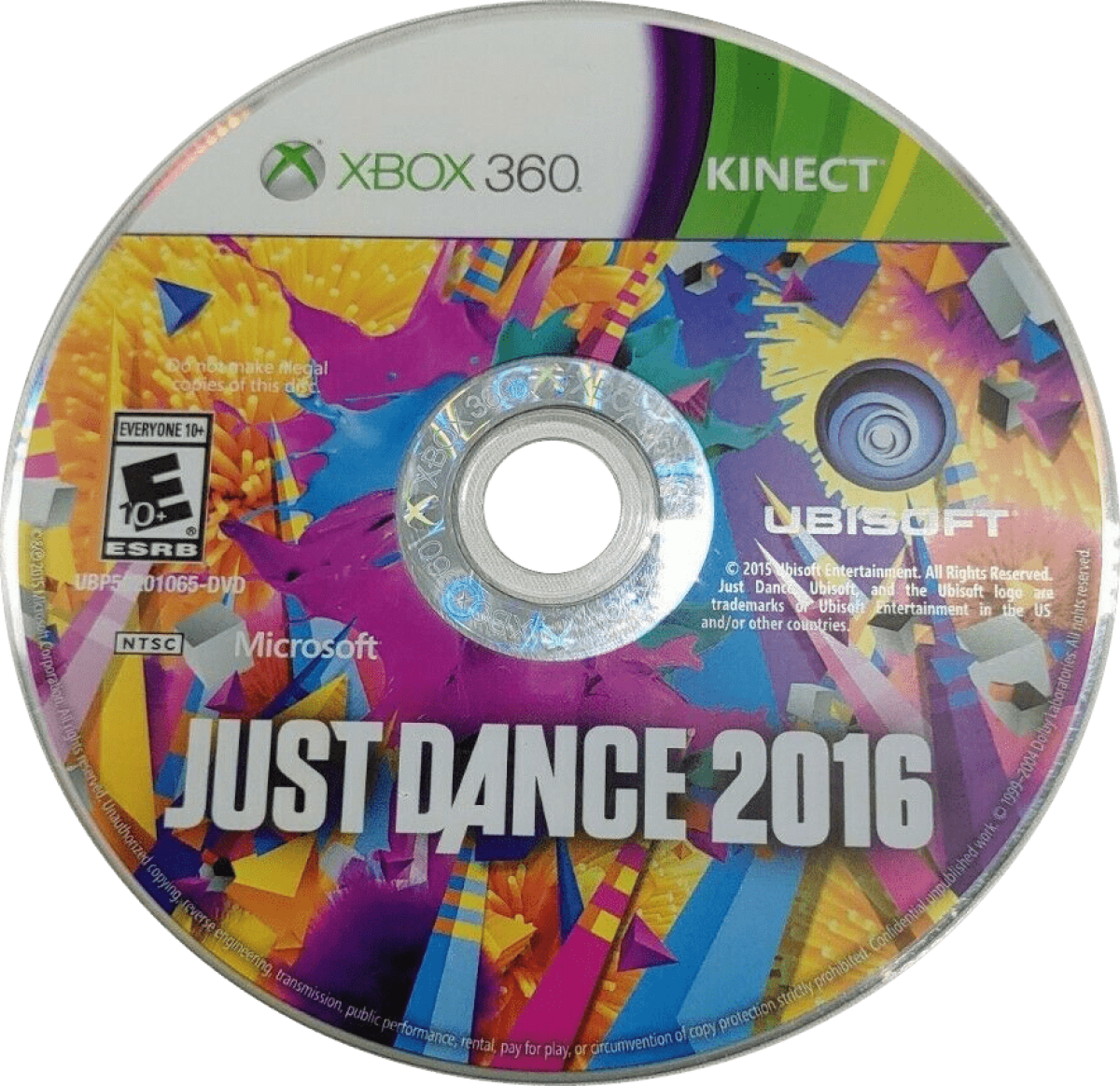 Just Dance 2016 Xbox 360 X360 video game featuring dance rhythm gameplay popular music tracks choreographed dance routines motion controlled movement scoring challenges solo dancing multiplayer party mode dance competitions energetic music and classic Xbox 360 family entertainment gameplay retro video game collection collectible gaming appeal disc