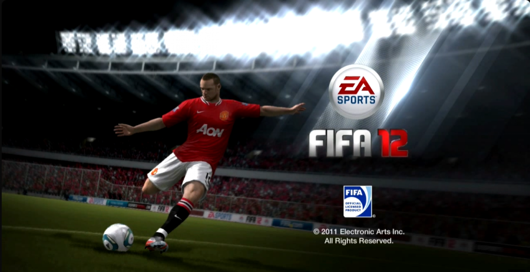 FIFA Soccer 12 title screen for PlayStation 3 (PS3) video game