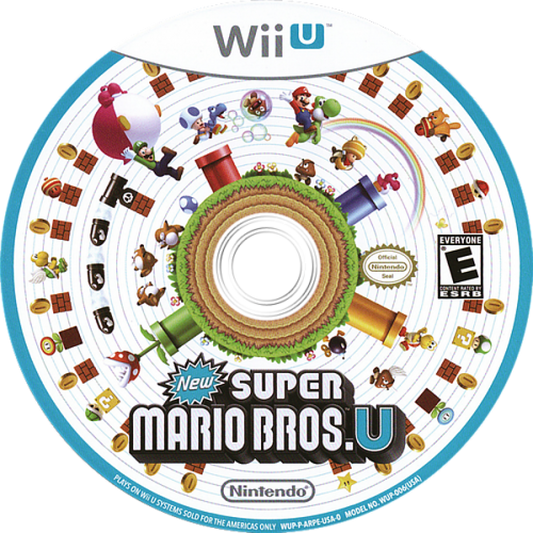 New Super Mario Bros. U disc cover art for Nintendo Wii U (WiiU) video game