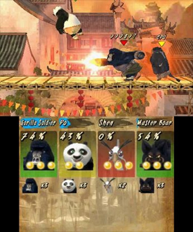 Kung Fu Panda: Showdown of the Legendary Legends gameplay for Nintendo 3DS (3DS) fighting video game