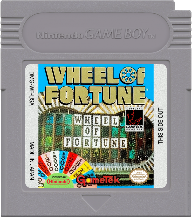 Wheel of Fortune cartridge art for Game Boy (GB) video game 