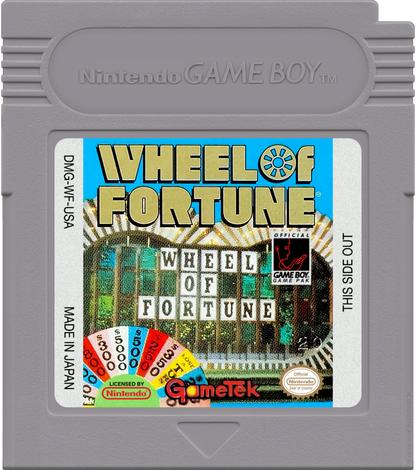 Wheel of Fortune cartridge art for Game Boy (GB) video game 