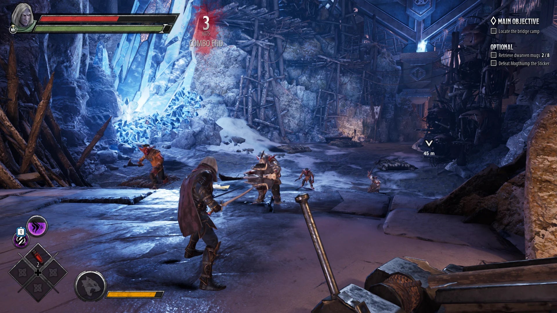 Dungeons & Dragons Dark Alliance PlayStation 4 action RPG real-time combat co-op multiplayer Icewind Dale setting Drizzt Do'Urden Catti-brie Wulfgar Bruenor Battlehammer legendary monsters frost giants beholders white dragons Tuque Games gameplay screenshot