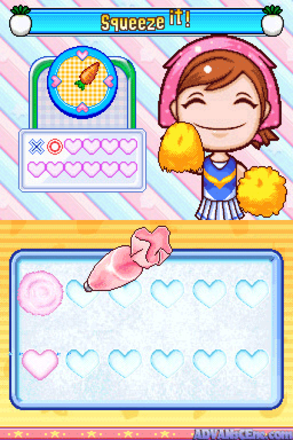 Cooking Mama 3: Shop & Chop gameplay for Nintendo DS (DS) cooking simulation mini-game video game