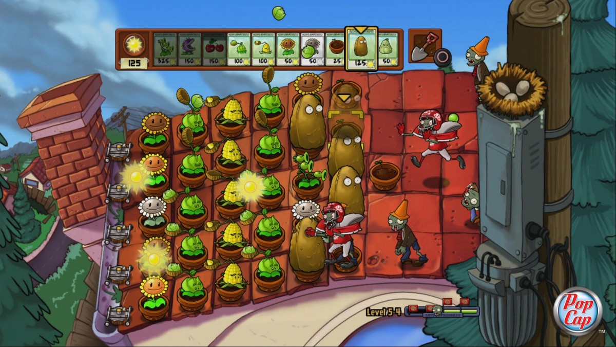 Plants vs Zombies gameplay for PlayStation 3 (PS3) video game