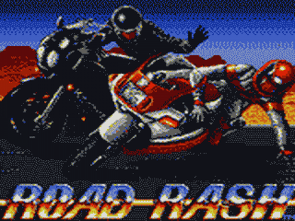 Road Rash title screen for Sega Game Gear (GG) video game
