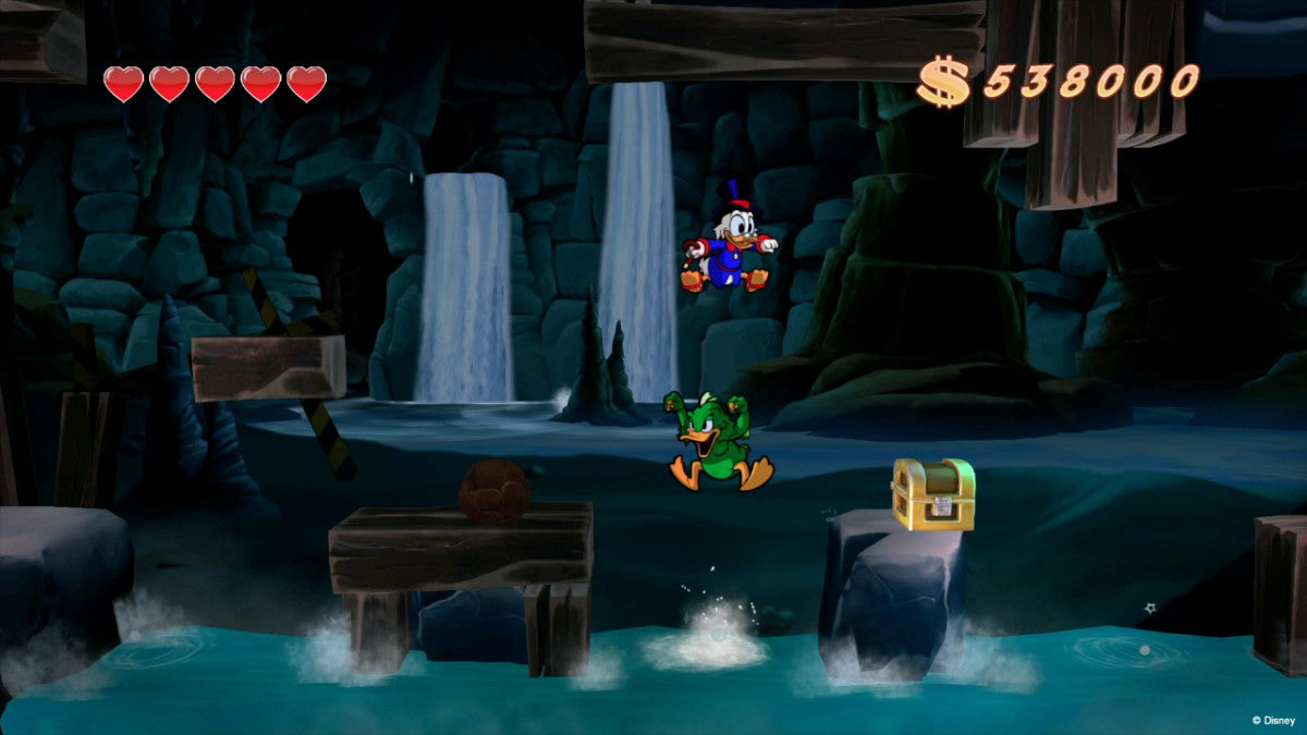 DuckTales Remastered Nintendo Wii U video game, action platformer, classic Disney adventure, HD remaster, retro-inspired gameplay screenshot