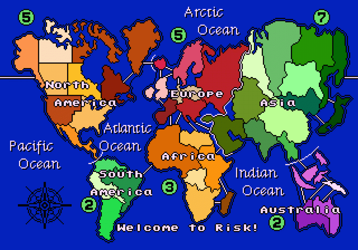 Risk Parker Brothers World Conquest Game Sega Genesis retro video game strategy board game gameplay (1994)