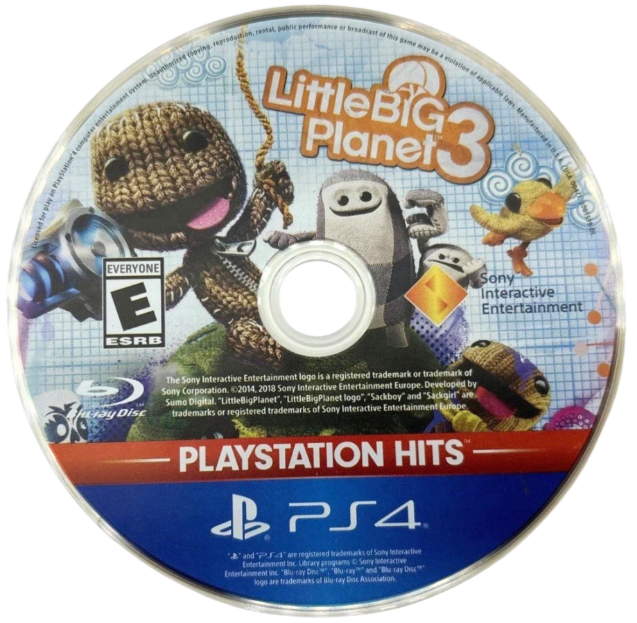 LittleBigPlanet 3 [PlayStation Hits] – PlayStation 4 (PS4) video game disc, creative platformer adventure game.