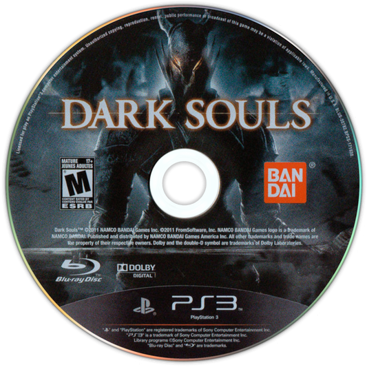Dark Souls disc for PlayStation 3 (PS3) video game