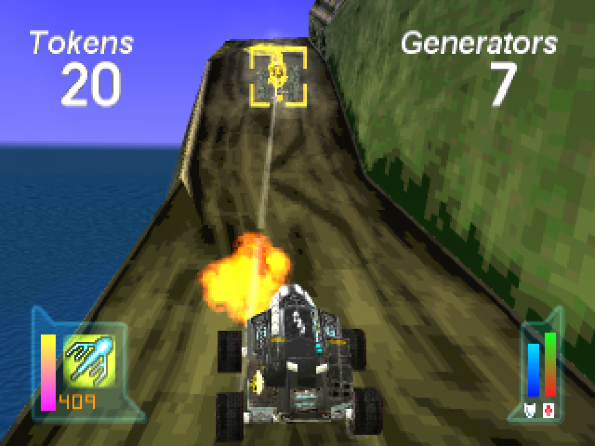Grudge Warriors retro vehicular combat action game for PlayStation 1 (PS1) gameplay