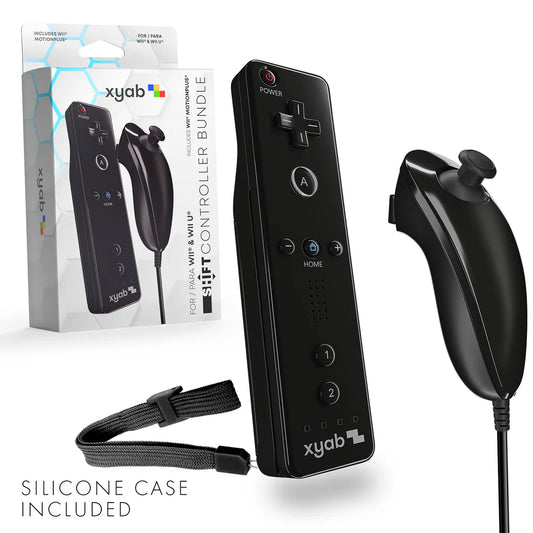SHIFT Wireless Controller Bundle Black accessory Nintendo Wii and Wii U