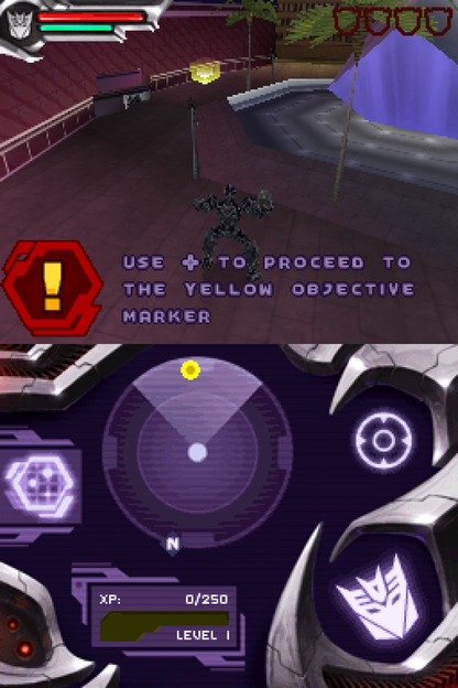 Transformers: Decepticons gameplay for Nintendo DS (DS) action adventure video game