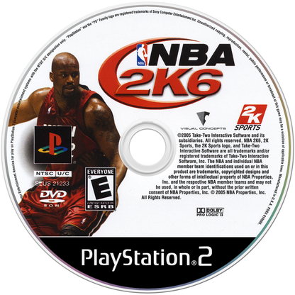 NBA 2K6 – PlayStation 2 (PS2) basketball sports video game disc
