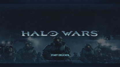 Halo Wars Platinum Hits for Xbox 360 with real-time strategy action set in the Halo universe main title