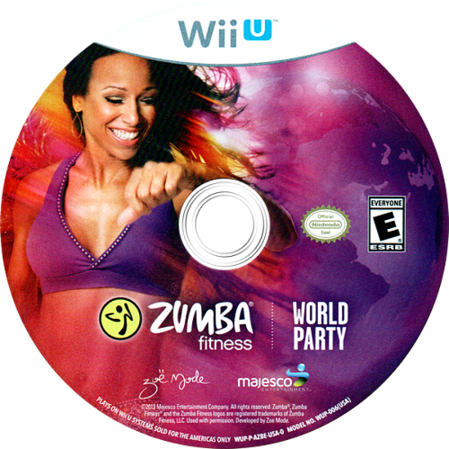Zumba Fitness World Party disc art for Nintendo Wii U (WiiU) video game