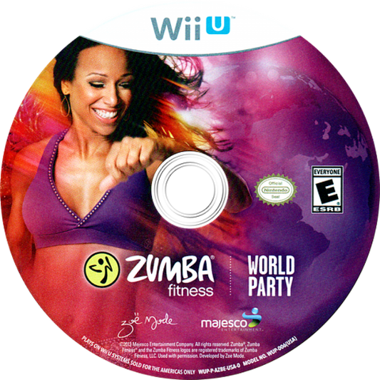 Zumba Fitness World Party disc art for Nintendo Wii U (WiiU) video game