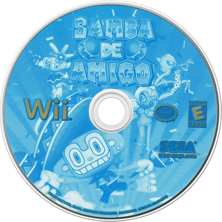 Samba de Amigo disc art for Nintendo Wii (Wii) video game 