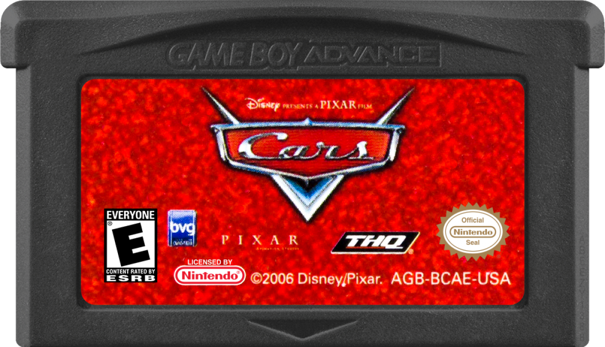 Disney Pixar Cars – Game Boy Advance (GBA) Front Cover Cartridge Art 